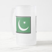 Pakistan-Flagge Mattglas Bierglas (Vorderseite Links)