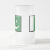 Pakistan-Flagge Mattglas Bierglas (Mittel)