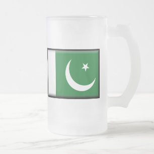 Pakistan-Flagge Mattglas Bierglas