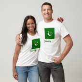 Pakistan-Flagge mit Namen im Urdu T-Shirt (Unisex)