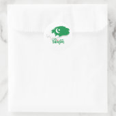Pakistan Flagge mit pakistanischem Herzen Runder Aufkleber (Tasche)