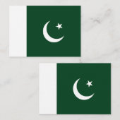Pakistan-Flagge Mitteilungskarte (Vorne/Hinten)