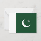 Pakistan-Flagge Mitteilungskarte (Rückseite)
