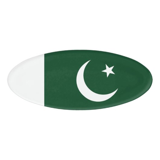 Pakistan-Flagge Namenschild (Vorderseite)