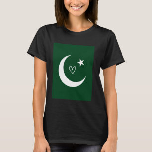 Pakistan-Flagge Pakistanisches Herz Stolzes Erbe N T-Shirt