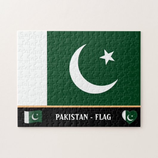 Pakistan Flagge & pakistanisches Land / Pakistan Puzzle (Horizontal)