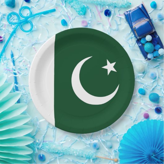 Pakistan-Flagge Pappteller (Party)
