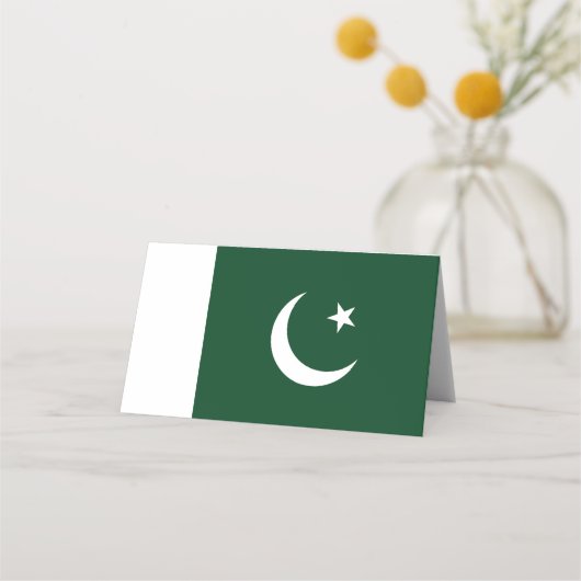 Pakistan-Flagge Platzkarte (Vorderseite)