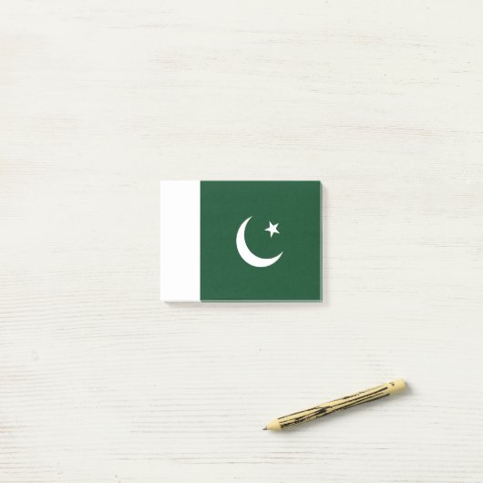 Pakistan-Flagge Post-it Klebezettel (Auf Schreibtisch)
