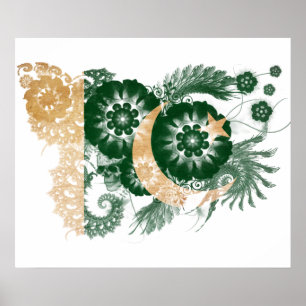 Pakistan-Flagge Poster