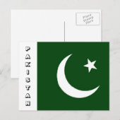Pakistan-Flagge Postkarte (Vorne/Hinten)