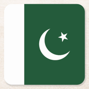 Pakistan-Flagge Rechteckiger Pappuntersetzer