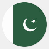 Pakistan-Flagge Runder Aufkleber (Vorderseite)