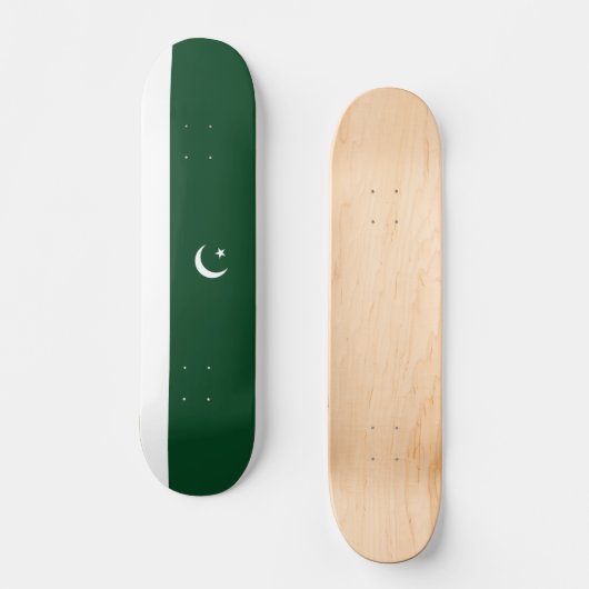 Pakistan-Flagge Skateboard (Vorderseite)