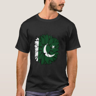 Pakistan-Flagge Sonnenblume Pakistani Stolz Pakist T-Shirt