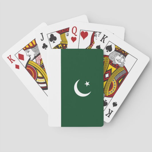 Pakistan-Flagge Spielkarten (Rückseite)