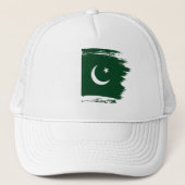 Pakistan-Flagge Truckerkappe (Vorderseite)