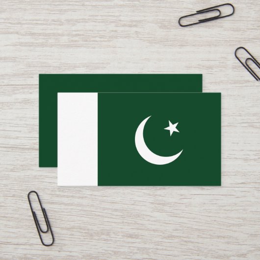 Pakistan-Flagge Visitenkarte (Vorderseite/Rückseite Beispiel)