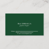 Pakistan-Flagge Visitenkarte (Rückseite)