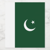 Pakistan-Flagge Weinetikett (Einzelnes Label)