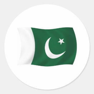 Pakistan-Flaggen-Aufkleber Runder Aufkleber