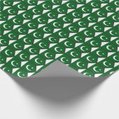 Pakistan-Flaggen-Bienenwaben-Packpapier Geschenkpapier (Ecke)
