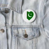 Pakistan-Flaggen-Herz Button (Beispiel)