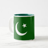 Pakistan-Flaggen-Tasse Zweifarbige Tasse (Vorderseite Links)