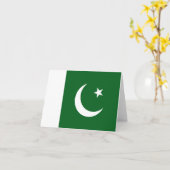 Pakistan Flaggennotecard Karte (Gelbe Blume)