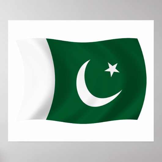 Pakistan Flaggenplakatdruck Poster (Vorne)