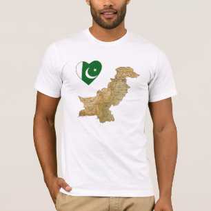 Pakistan Flaggenschwerpunkt und T - Shirt der Kart