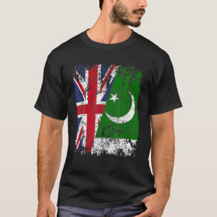 PAKISTAN Half BRITAIN Flag PAKISTANI T-Shirt
