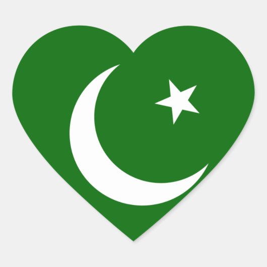 Pakistan Herz-Aufkleber (Vorderseite)