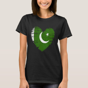 Pakistan Herzstück pakistanische Flagge Pakistanis T-Shirt