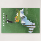 Pakistan illustrierte Reisekarte. Puzzle (Horizontal)