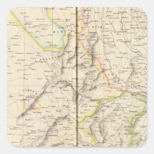 Pakistan, Indien 82 Quadratischer Aufkleber