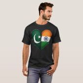 Pakistan - Indien Herz T-Shirt (Vorne ganz)