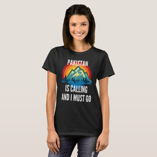 Pakistan Is Calling And I Must Go, Rainbow Moutain T-Shirt (Vorne ganz)
