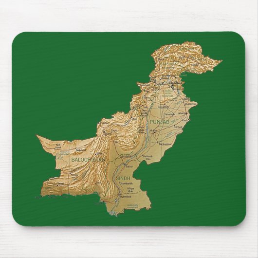 Pakistan-Karte Mousepad (Vorne)