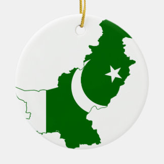 Pakistan-Karten-Flagge Keramikornament