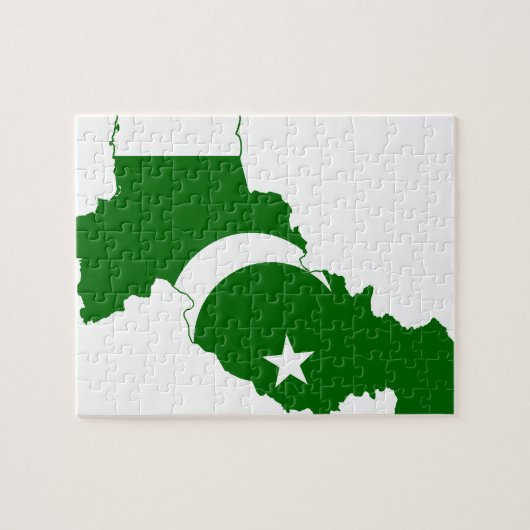 Pakistan-Karten-Flagge Puzzle (Horizontal)