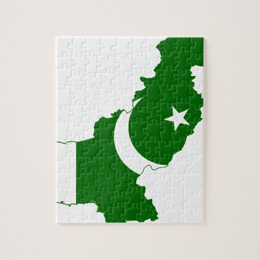 Pakistan-Karten-Flagge Puzzle (Vertikal)