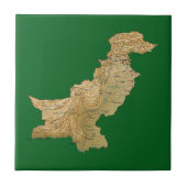 Pakistan-Karten-Fliese Fliese (Vorderseite)
