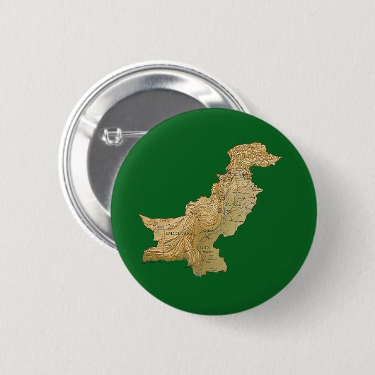 Pakistan-Karten-Knopf Button (Vorne & Hinten)