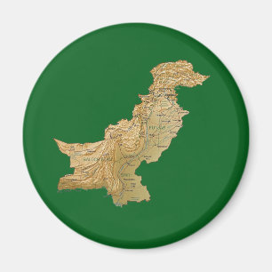 Pakistan-Karten-Magnet Magnet