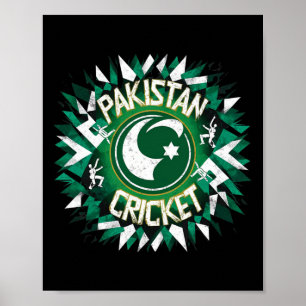 Pakistan-Kricket-Trikot Kricket-Flagge Pakistans 4 Poster
