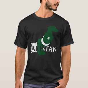 Pakistan Länderkarte Flagge Stolz Pakistanischer P T-Shirt