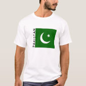 Pakistan-Landesflaggetextname T-Shirt (Vorderseite)