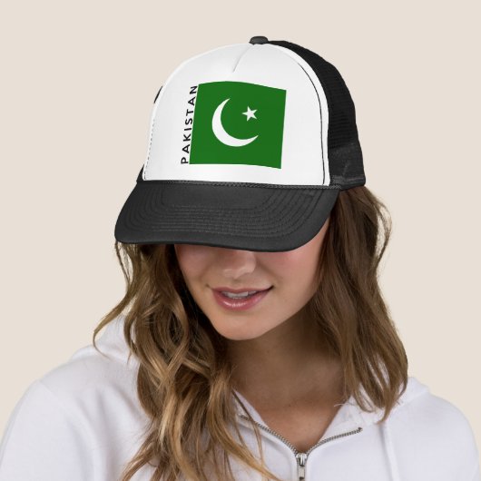 Pakistan-Landesflaggetextname Truckerkappe (Beispiel)