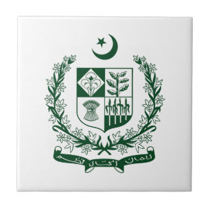 Pakistan Landeswappen Symbol Emblem Adler Fliese